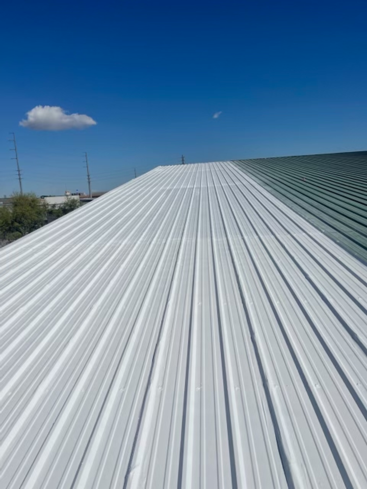 Commercial Metal Roof Restoration done by Icon Roofing