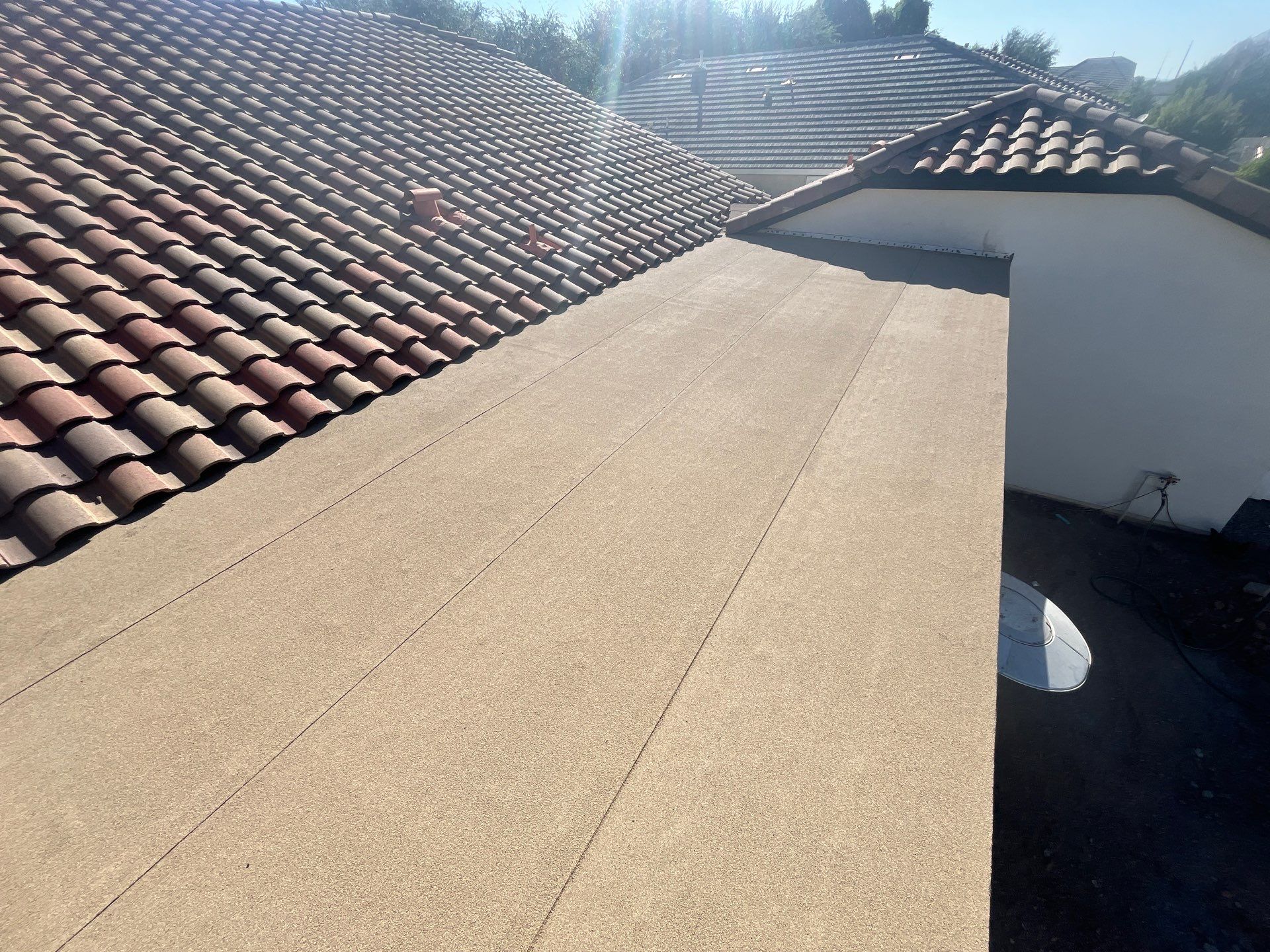 long view of the replaced flat roof